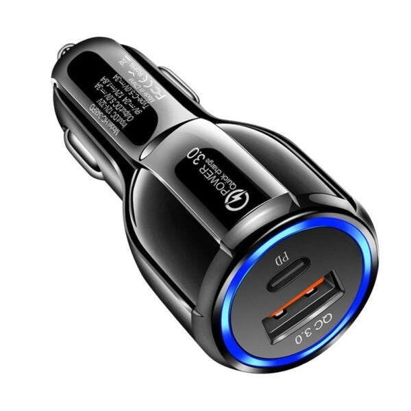 18W Universal Car Charger, Dual USB Quick Fast Charging 3.0