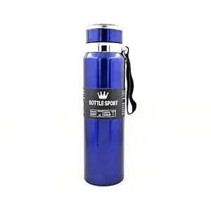 Trivitr Hot and Cold Sports Water Bottle 1 Litre - Stainless Steel Double Wall Insulated Vacuum Flask, Thermosteel Bottle for Travel Office and Outdoor Picnic, 1000 ml, (Blue) uptimeAccessories 