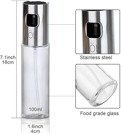 TEMPO DI SALDI Glass Oil Dispenser Sprayer for Kitchen for Any Food uptimeAccessories 