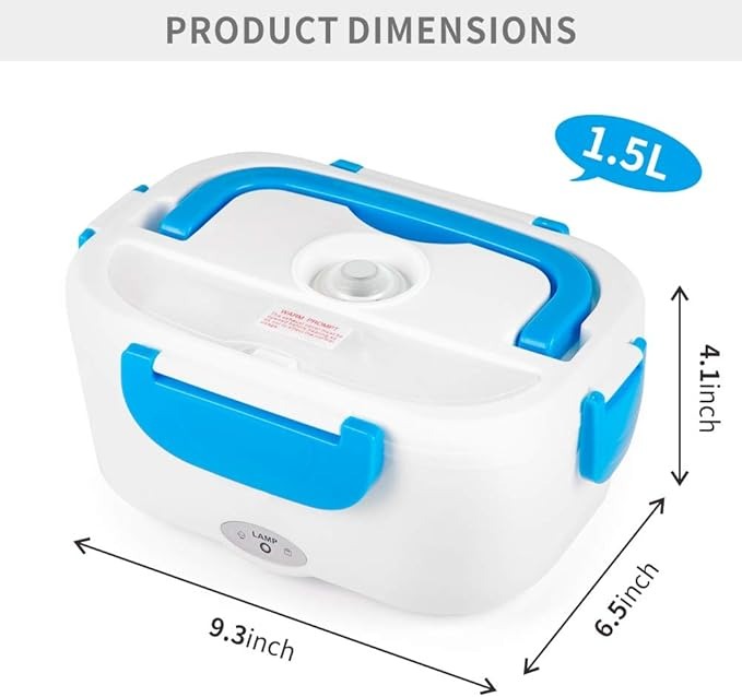 UFIT 12V Electric Heating Lunch Box  Food Heater Warmer with 1.5L