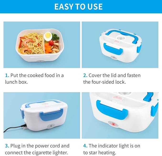 UFIT 12V Electric Heating Lunch Box  Food Heater Warmer with 1.5L