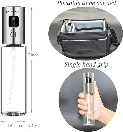 TEMPO DI SALDI Glass Oil Dispenser Sprayer for Kitchen for Any Food uptimeAccessories 