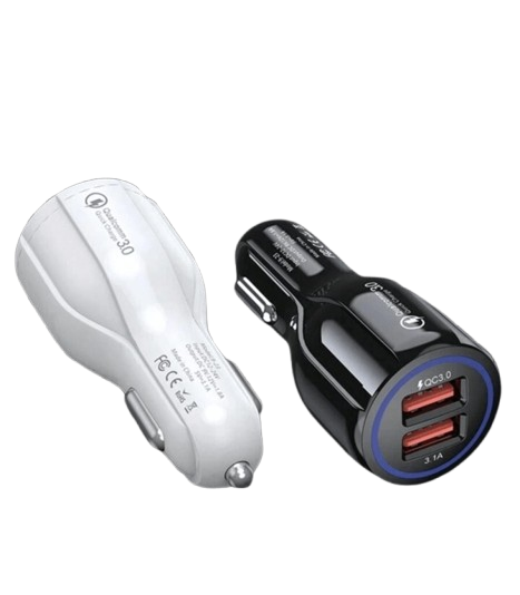 18W Universal Car Charger, Dual USB Quick Fast Charging 3.0