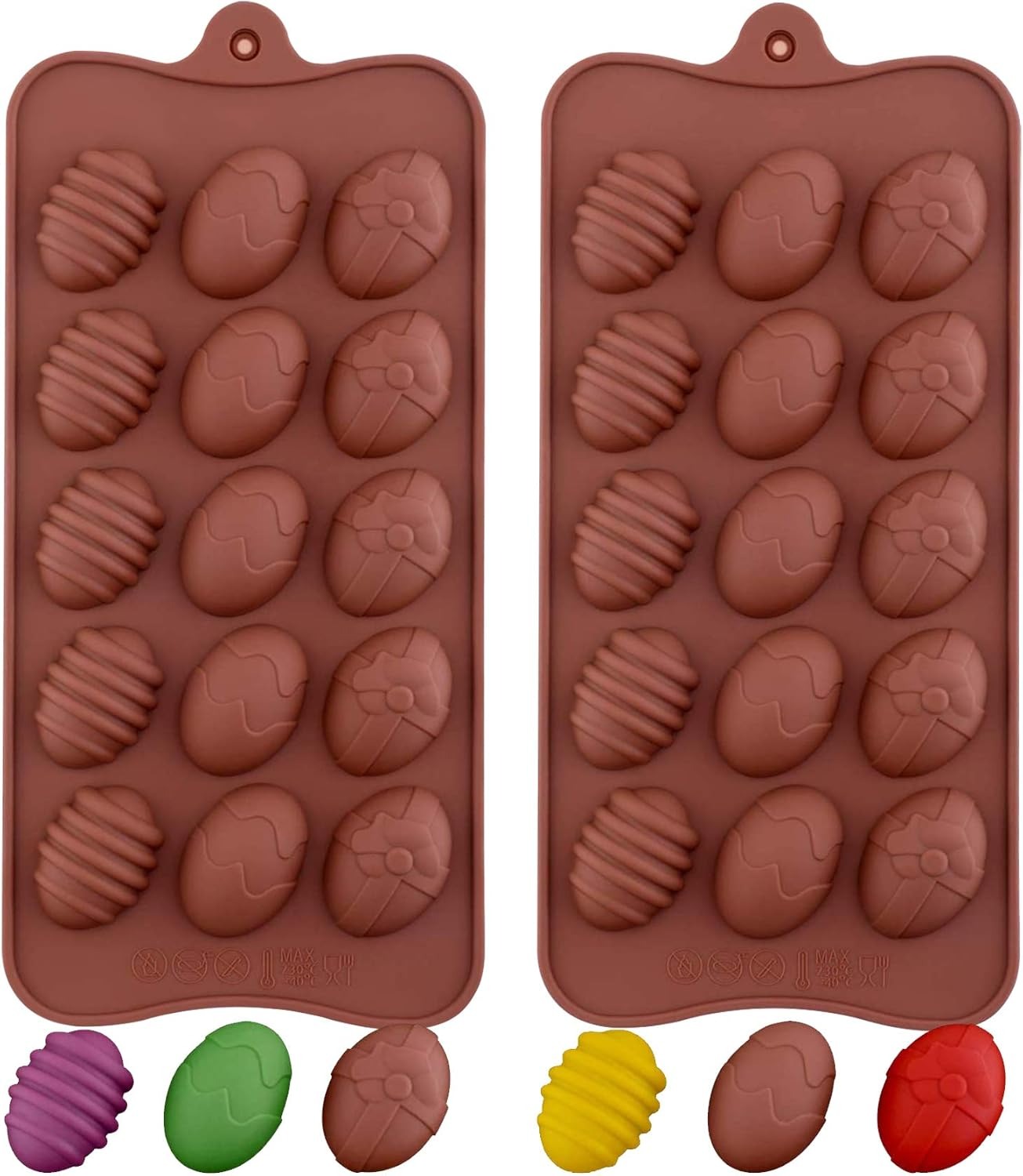 Egg Chocolate Mold, Easter Egg Shape Silicone Baking Molds for Candy