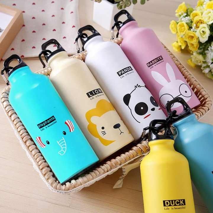 500ml Kids Water Bottle  Lovely Animals Portable Sports Cycling   School