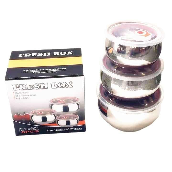 New 3pcs set Sealed Crisper Stainless Steel Bowls