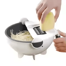 2 In 1 Vegetable Cutter Slicer Chopper Fruit Strainer Basket Multifunction Spiralizer Grater Food Peeler Kitchen Manual Shredder uptimeAccessories 