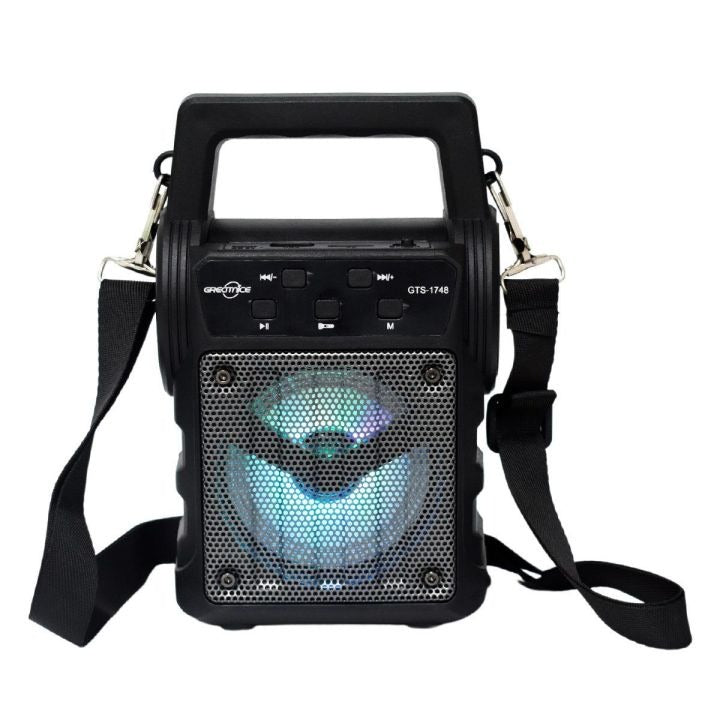 KTS 1706 Solar Rechargeable MP3 Portable – 4-Inch Loud BT Speaker with Flashlight