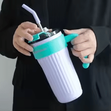 860ML Insulated Cup Thermal Mug Stainless Steel Travel Mug Coffee Termos Cup with Handle with Lids Tumbler for Keep Ice and Heat uptimeAccessories 