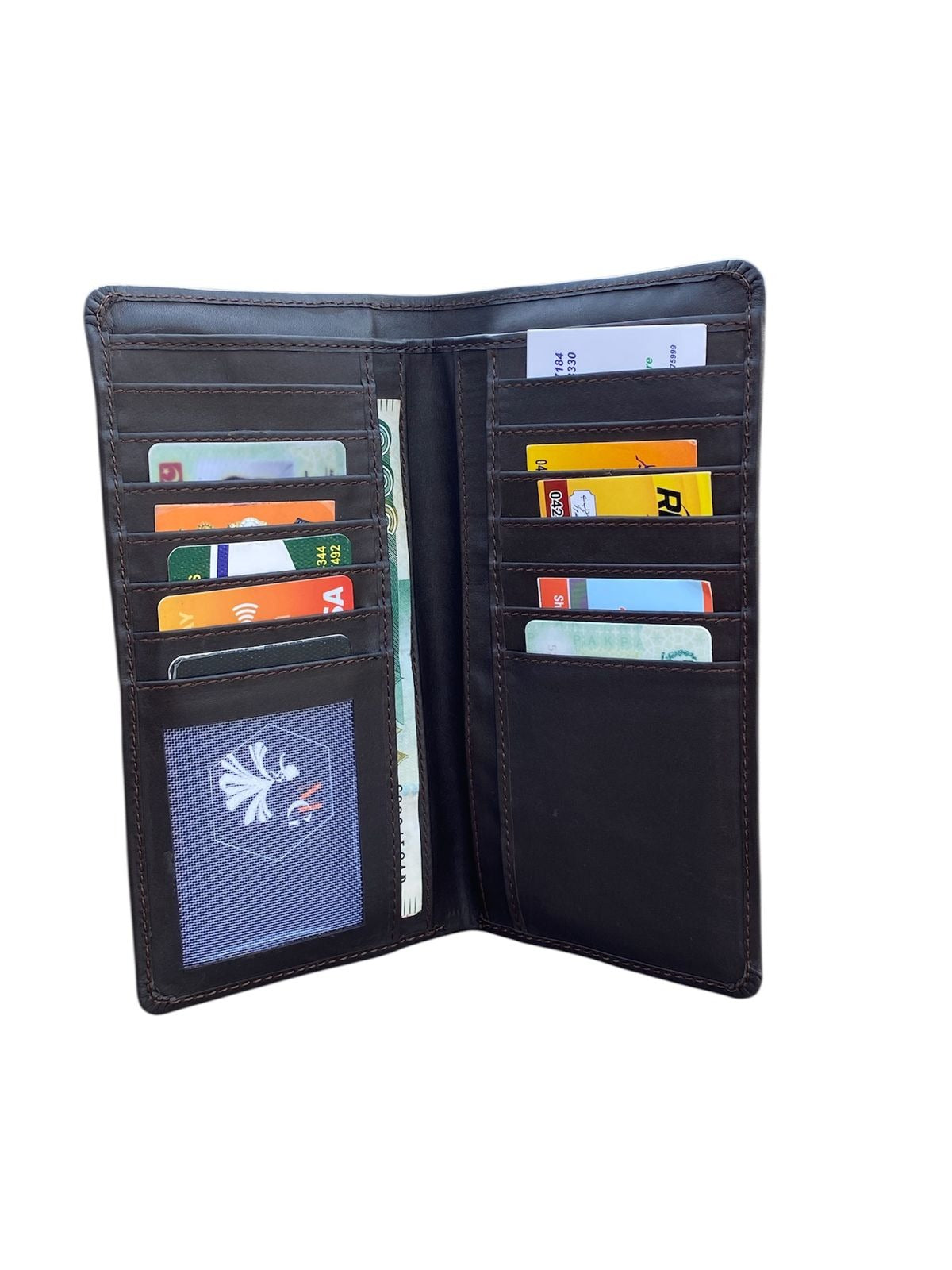 Long Leather Wallet with Mobile Pocket - Uptime Accessories