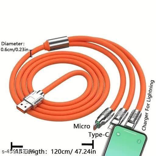 120W Original 6 Empire 3 in 1 Fast Charging Cable