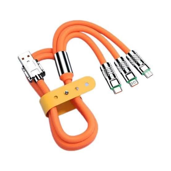 120W Original 6 Empire 3 in 1 Fast Charging Cable