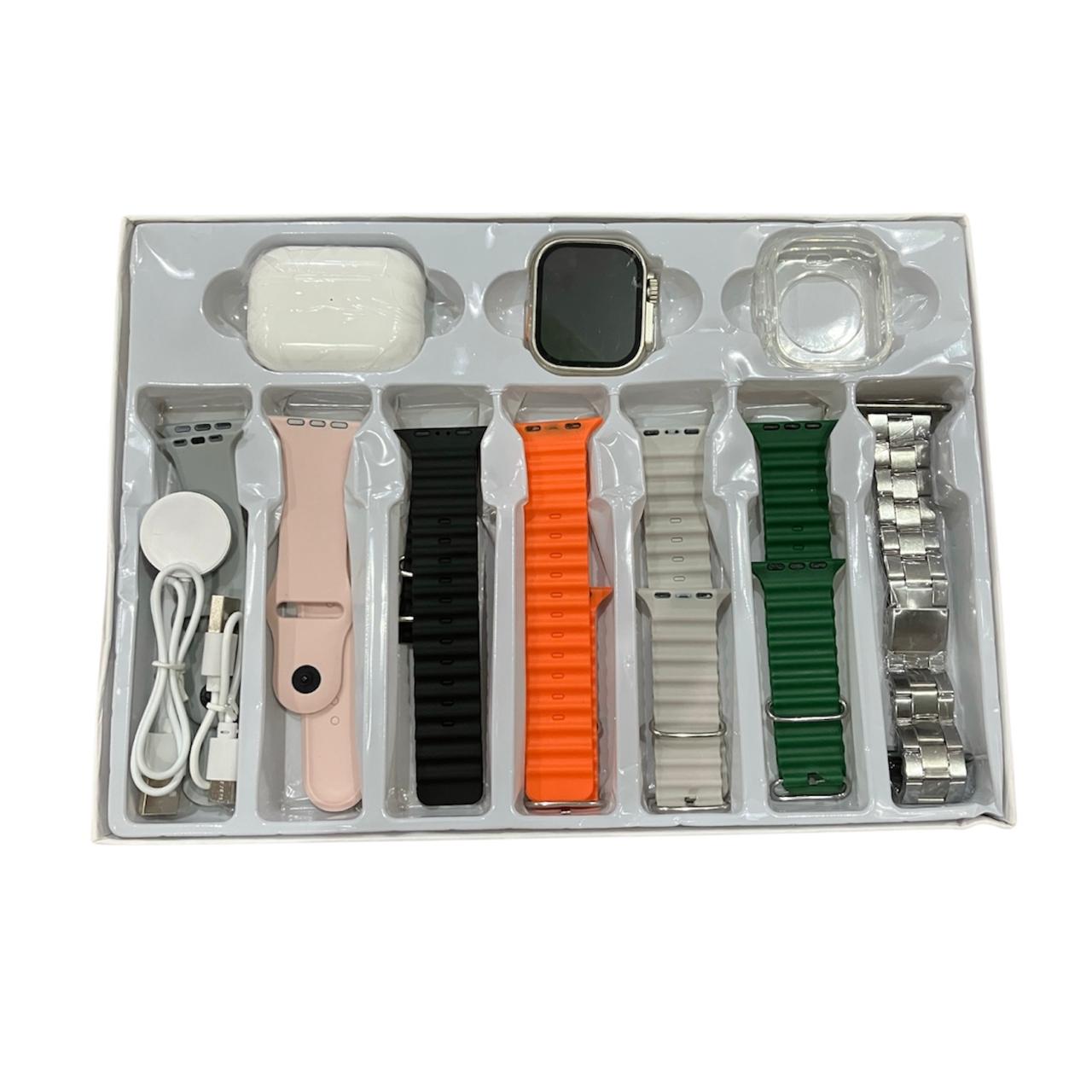 Ultra 2 Max Suit 10-in-1 Smartwatch Combo Set with Earphones & Multiple Straps