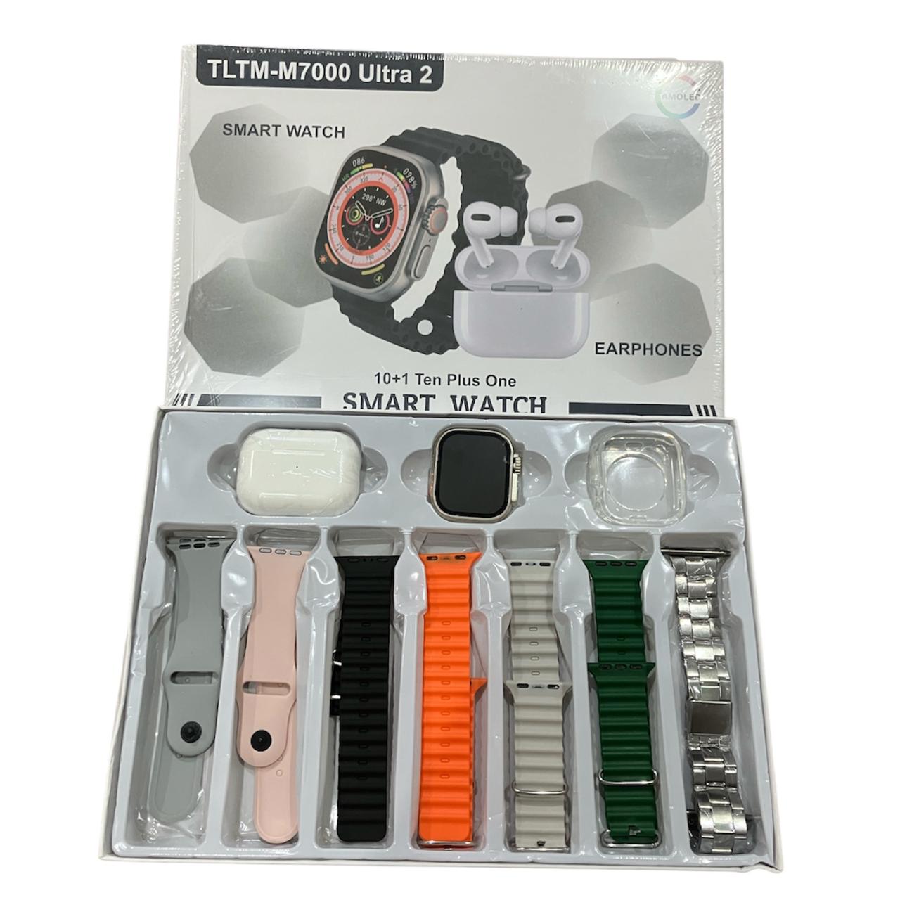 Ultra 2 Max Suit 10-in-1 Smartwatch Combo Set with Earphones & Multiple Straps