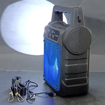 KTS 1706 Solar Rechargeable MP3 Portable – 4-Inch Loud BT Speaker with Flashlight