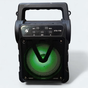 KTS 1706 Solar Rechargeable MP3 Portable – 4-Inch Loud BT Speaker with Flashlight