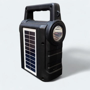 KTS 1706 Solar Rechargeable MP3 Portable – 4-Inch Loud BT Speaker with Flashlight